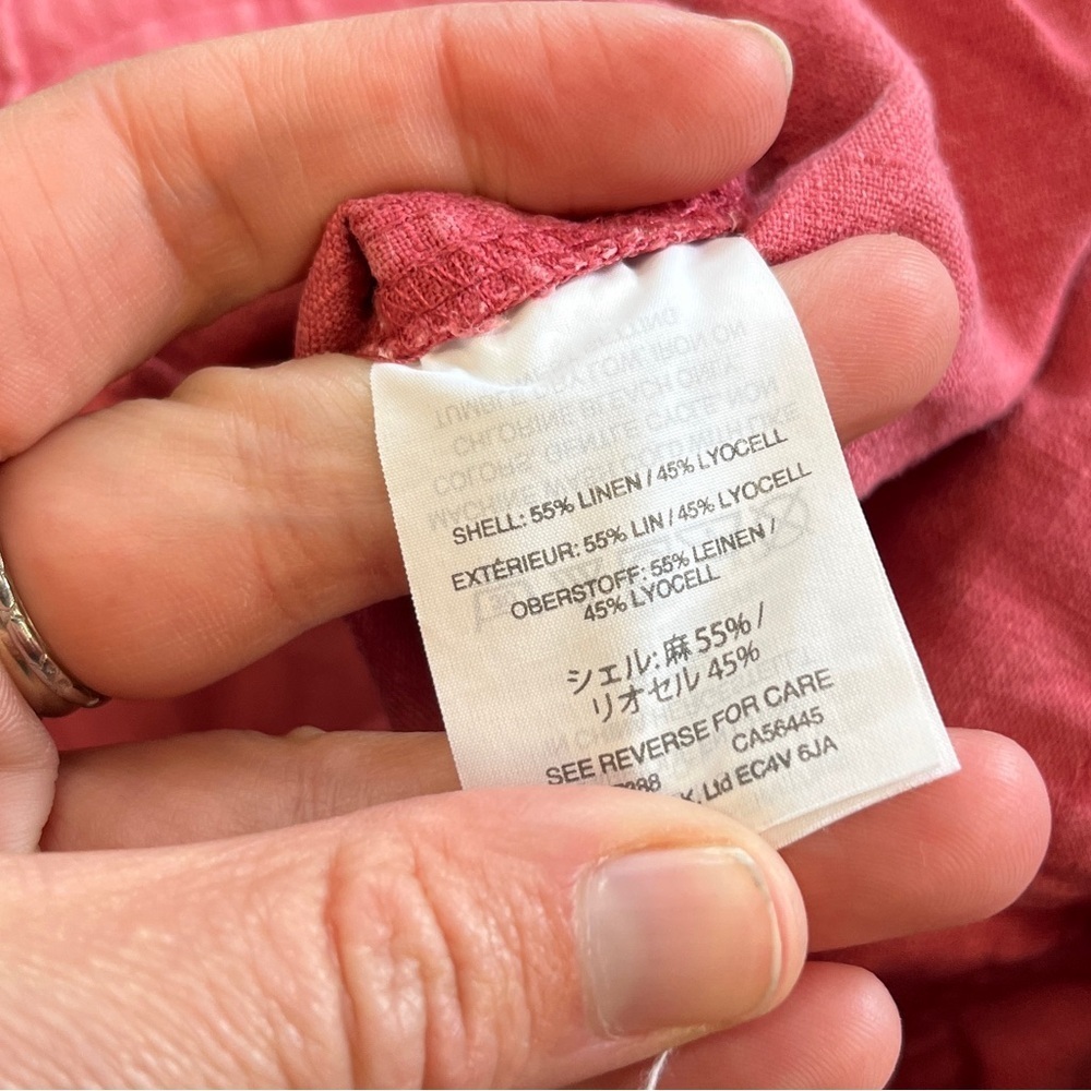 J.Crew Pont Sur Nantucket Linen & Lyocell Blend XS Red Pull On Shorts - Picture 7 of 9